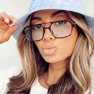 Gafas de Sol de Piloto con Marco Pequeño Retro de Moda para Hombre, Gafas de Sol Cuadradas con Estampado de Leopardo para Mujer, con Logotipo Personalizado, Gran Venta - Product Image 3