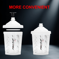Pot de peinture en plastique de 600 ml, gobelet pour pistolet à peinture, pour mélange de peinture automobile, fonction concentrée, marque Hanspray