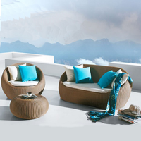 Meubles de jardin en rotin imperméables faits à la main, ensemble de canapé simple pour jardin extérieur, chaises et tables de loisirs pour balcon