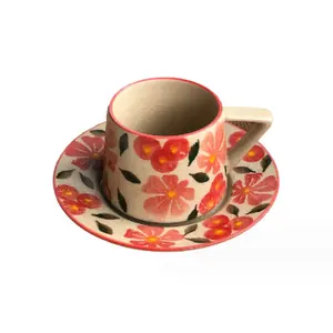 Kreatif retak keramik cangkir teh Set piring bunga kualitas tinggi Mug mewah ringan kantor rumah cangkir kopi Mug