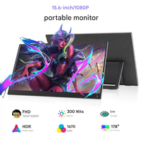 Écran de jeu portable IPS 16/15,6 pouces 60 Hz avec interface USB pour Switch PS5 pour 72 % sRGB 1920x1080 Moniteur pour ordinateur portable