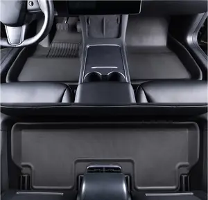 Werkseitige Lieferung Allwetter 3D Moled Mats Vollauto-Fußmatten Allwetter-Kofferraum matten für Tesla Model 3/Y Car Floor Liner