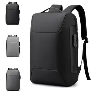 Anti Theft Business Recycled Waterproof Leisure Multi-functional Laptop Backpack Fits 15.6 Inch Laptop with USB Charging Port