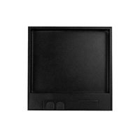 Boîtier de prise de sol encastré industriel ZDR130AB, finition mate noire, revêtement poudré, en cuivre SUS, 10A, 2 prises EU/UK/US, CAT6, USB-C, électrique