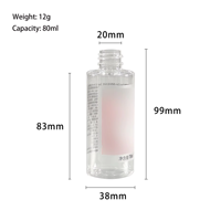 Emballage cosmétique de luxe personnalisé, flacon en PET de 80 ml pour crème visage et yeux, huile corporelle, lotion, bouchon à vis, flacon givré, impression sérigraphique rose