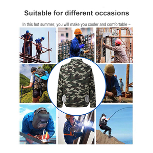 Men Outdoor <strong>Smart</strong> Cooling Clothes Heatstroke Prevention Workwear Fan Worker Protection Air Conditioning <strong>Jacket</strong> for Summer - Product Image 3