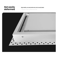Diffuseur de plafond en aluminium encastré carré plat pour l'air conditionné résidentiel et commercial