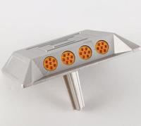 Marqueurs réfléchissants de sécurité routière en perles de verre 15*15CM, yeux de chat en aluminium moulé, clous routiers