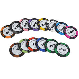 ชิปโป๊กเกอร์ดินเผาเซรามิกสำหรับคาสิโน12g 14G ชิปสำหรับเล่นกอล์ฟตามสั่ง - Product Image 1