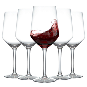 Ustomized-Juego de copas de vino de cristal sin plomo, conjunto de 6 copas de vino urgundy ordeaux, <span class=keywords><strong>copa</strong></span> de vino blanco con paquete personalizado - Product Image 1