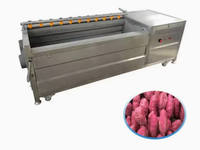 Machine automatique de nettoyage de patates douces, machine à éliminer les résidus de gingembre, brosse à éplucher les pommes de terre
