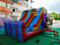 Château gonflable commercial d'extérieur, parcours d'obstacles gonflable, trampoline gonflable