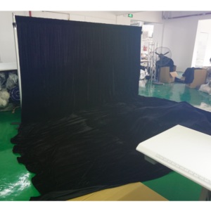 Instalación Rápida, Tubo de Aluminio Modular Ajustable y Cortina de Terciopelo Plateada para Exhibición en Cabina de Fotos - Product Image 3