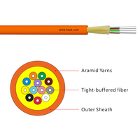 Hanxin 22 Years Optical Fibre Oem Factory Indoor Multi Mode Distribution Om3 Om4 Om5 12 24 48 Core Gjfjv Fiber Optic Cable