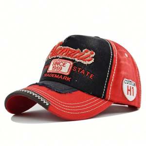 Gorra de Béisbol Estilo Hip Hop Vintage, Suave, Lavada, con 5 Paneles, Diseño Deportivo, Bordado 3D, Cierre a Presión - Product Image 3