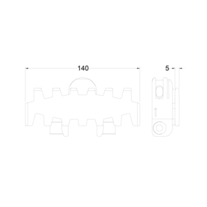 Transportador de cadena de plástico ligero ML2 CP 5 Cadena lisa de nueva condición para aplicaciones de fabricación resistentes a la corrosión - Product Image 6