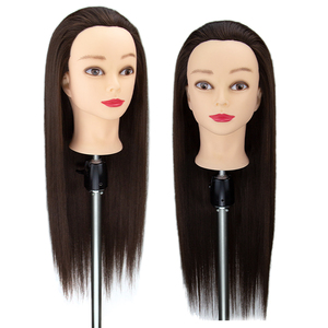 Cabeza de Maniquí Femenina para Peinado, Cabeza de <span class=keywords><strong>Muñeca</strong></span> de Cosmetología con Cabello de Fibra Sintética, Cabello Natural para Corte y Trenzado - Product Image 6