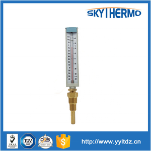 V-linha ângulo reto vermelho ou azul «ine enchido em termômetro de plástico de vidro - Product Image 2