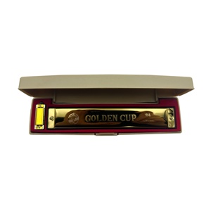 <span class=keywords><strong>Harmonica</strong></span> <span class=keywords><strong>diatonique</strong></span> de haute qualité JH024A-5 de Seasound Factory, 24 trous, résine, acier inoxydable, boîte dorée en ABS, prononciation améliorée - Product Image 4