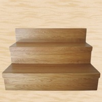 Marches d'escalier intérieures sur mesure en bois massif, marches et contremarches d'escalier
