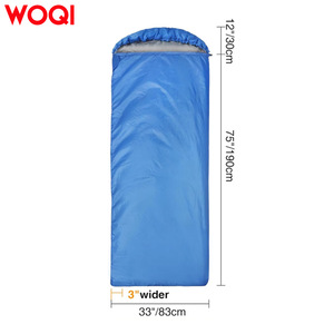 Saco de Dormir Woqi Azul Cielo, de Algodón Hueco Transpirable, para Clima Cálido, para Adultos, para Excursionismo y Campismo, Incluye Bolsa de Compresión - Product Image 3