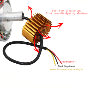 30W LED Angel Eyes Mini proyector faro lente para coches y motos haz alto/bajo Demon Eyes DRL lámpara 12V Retrofit - Product Image 4