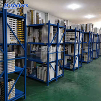 Estante de Almacenamiento de Metal Negro Práctico y Ajustable, sin Pernos, Organizador de Almacenamiento para Herramientas de Garaje y Piezas de Automóviles