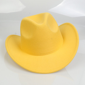 Sombreros de Fieltro para Niños y Niñas de 54 cm, Sombreros Fedora de Ala Ancha para Otoño e <span class=keywords><strong>Invierno</strong></span>, Sombrero de Vaquero Occidental para Niños - Product Image 4
