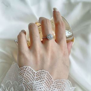 Dylam Eternity Popular <b>Circle</b> 1 Carat Round Zircon Stone Engagement Silver <b>Ring</b> Sterling Silver Round Diamond <b>Rings</b> - Product Image 5