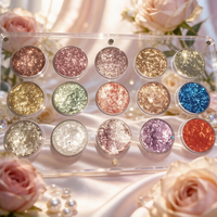 Palette d'ombres à paupières rechargeable sans marque, en acrylique, magnétique, pour maquillage cosmétique, effet duo-chrome diamant, 26 mm