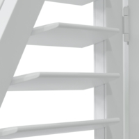 Triangle Usine Directe Blanc PVC Fenêtre Volets Personnalisé DIY BI Plier Porte Coulissante Horizontale pour Intérieur Design Plantation