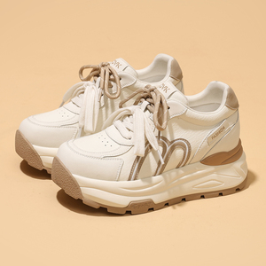 Women's Chunky Soled Platform Aghan Shoes 2026 Spring Summer New Arrivals Lightweight Fashionable Versatile Casual Sneakers - Product Image 3