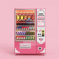 Distributeur automatique d'extérieur le plus vendu avec auvent, lecteur de cartes, accepteurs de billets et de pièces pour la distribution de snacks et de boissons