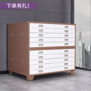 Archivador de 3 pisos con cerradura, cajonera de almacenamiento para oficina, para documentos, mapas y planos - Product Image 4