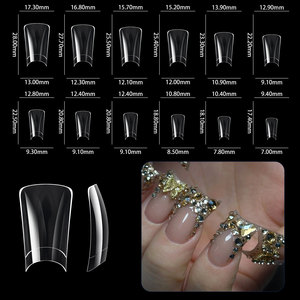 Misscheering 504 pièces Capsules d'ongles artificiels en acrylique, forme Duck Flare, pour extension, French, demi-couverture et couverture complète - Product Image 5