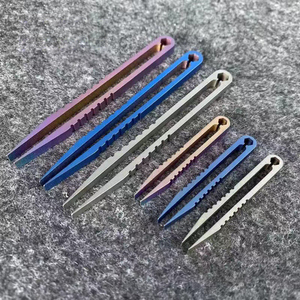 Pinset EDC Aloi <span class=keywords><strong>Titanium</strong></span> ringan portabel, untuk bertahan hidup berkemah luar ruangan alat <span class=keywords><strong>Mini</strong></span> penjepit <span class=keywords><strong>Titanium</strong></span> <span class=keywords><strong>Mini</strong></span> - Product Image 3