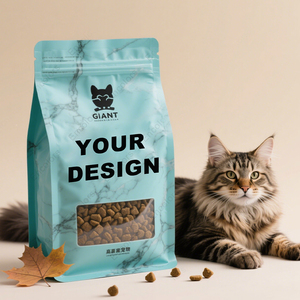 Sacchetto rialzato personalizzato eco-friendly richiudibile per alimenti per animali domestici 5kg 20Kg/40lb borsa porta cane gatto Pet rotocalco stampa rotocalco - Product Image 2