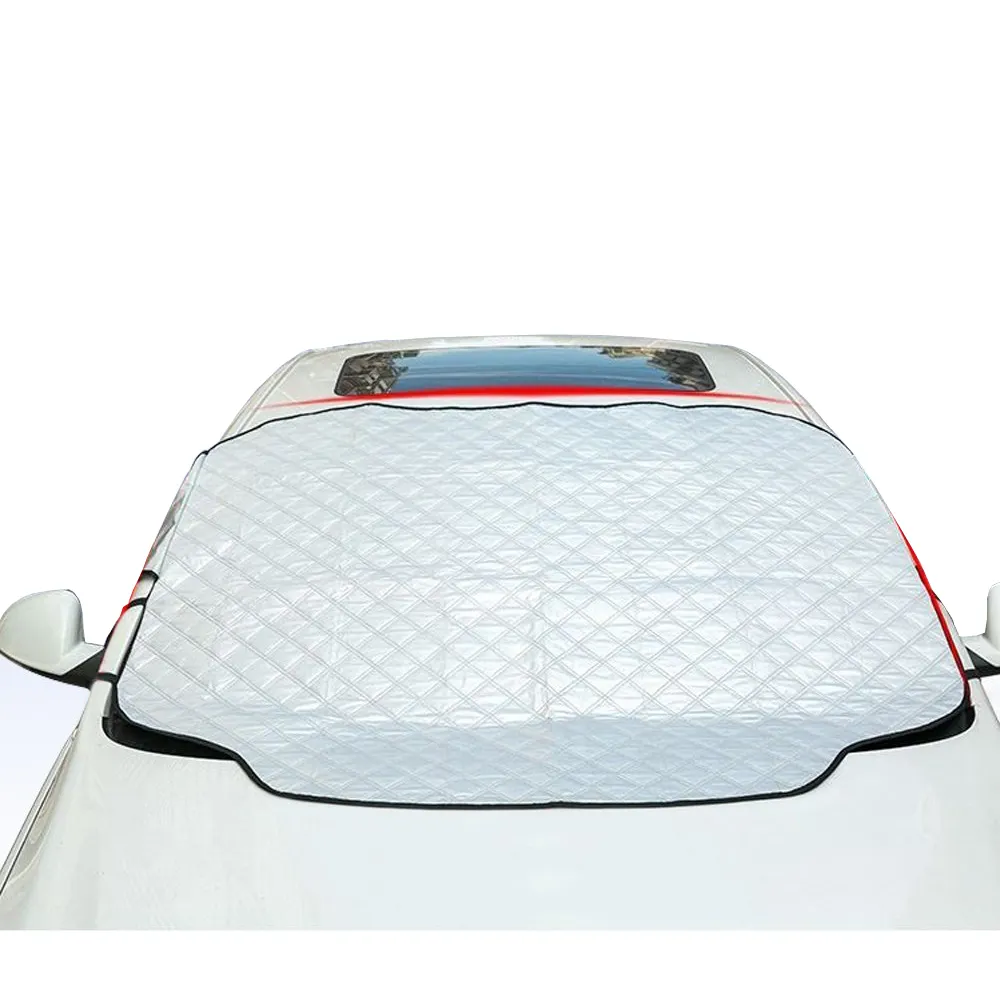 Tampa magnética do pára-brisas do carro 4 camadas PEVA Alumínio Foil Snow Protection Sunshade Cover