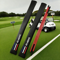 Sac de rangement pour clubs de golf en PU brodé, étanche, avec pochette pour bâton d'alignement, accessoires, balles, durable, élégant, organiseur