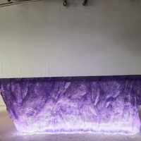 Système d'éclairage LED pour table de bar en résine lumineuse personnalisée, mobilier de bar commercial moderne, mobilier commercial pour hall d'hôtel