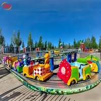 Manèges pour enfants Kiddie Track Car Rides, carrosserie en fibre de verre haute résistance, design personnalisé pour centres commerciaux, stations touristiques et parcs d'attractions