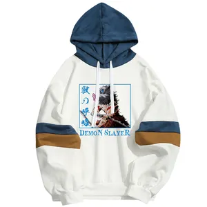 Sudadera con capucha de Anime japonés de Manga corta, ropa para Parte Superior Femenina, con estampado de Demon Slayer, Hashibira, Inosuke