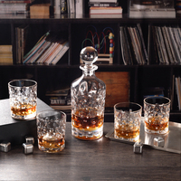 Ensemble de carafe à whisky classique sur mesure NOVARE, capacité de 850 ml, logo personnalisé pour le whisky, le vin et le bourbon
