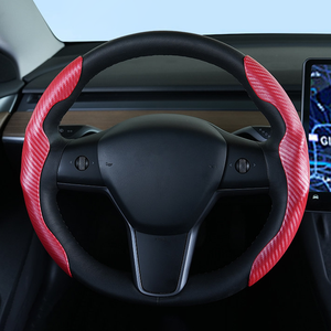 Funda de <span class=keywords><strong>Volante</strong></span> de Fibra de Carbono Mate de 2 Piezas, Resistente al Desgaste, para <span class=keywords><strong>Nissan</strong></span> <span class=keywords><strong>Versa</strong></span> 2018, Funda de <span class=keywords><strong>Volante</strong></span> Deslizante - Product Image 1