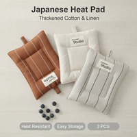 Sous-verres carrés en lin de style japonais et américain, dessous de plat résistants à la chaleur, doux, anti-brûlure, résistants à la chaleur, directement de l'usine