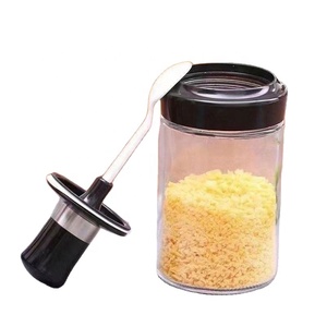 Wholesale 250 ml Kitchen Storage Container Spice Seasoning Bottle Glass Salt Sugar Sealed Jar With Brush and Spoon Oil Pot - Product Image 4
