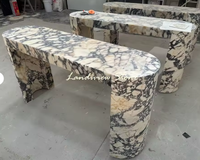 Table console en marbre Calacatta Viola sur mesure de luxe, style moderne pour le salon, meubles pour la maison