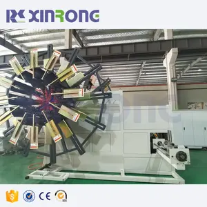 Xinrongplas special designed structure heating part hdpe winding pipe pe extrusion making machine