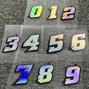 Autocollants de course réfléchissants laser colorés personnalisés, modification DIY, autocollants pour <span class=keywords><strong>casque</strong></span> de <span class=keywords><strong>moto</strong></span> et carrosserie de voiture, garantie 1 an - Product Image 4