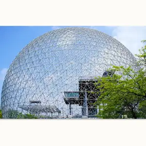 Fertige metallische Struktur Stahl knoten Ball Space Frame Geodätische Kuppel Dach architektur Hochbau